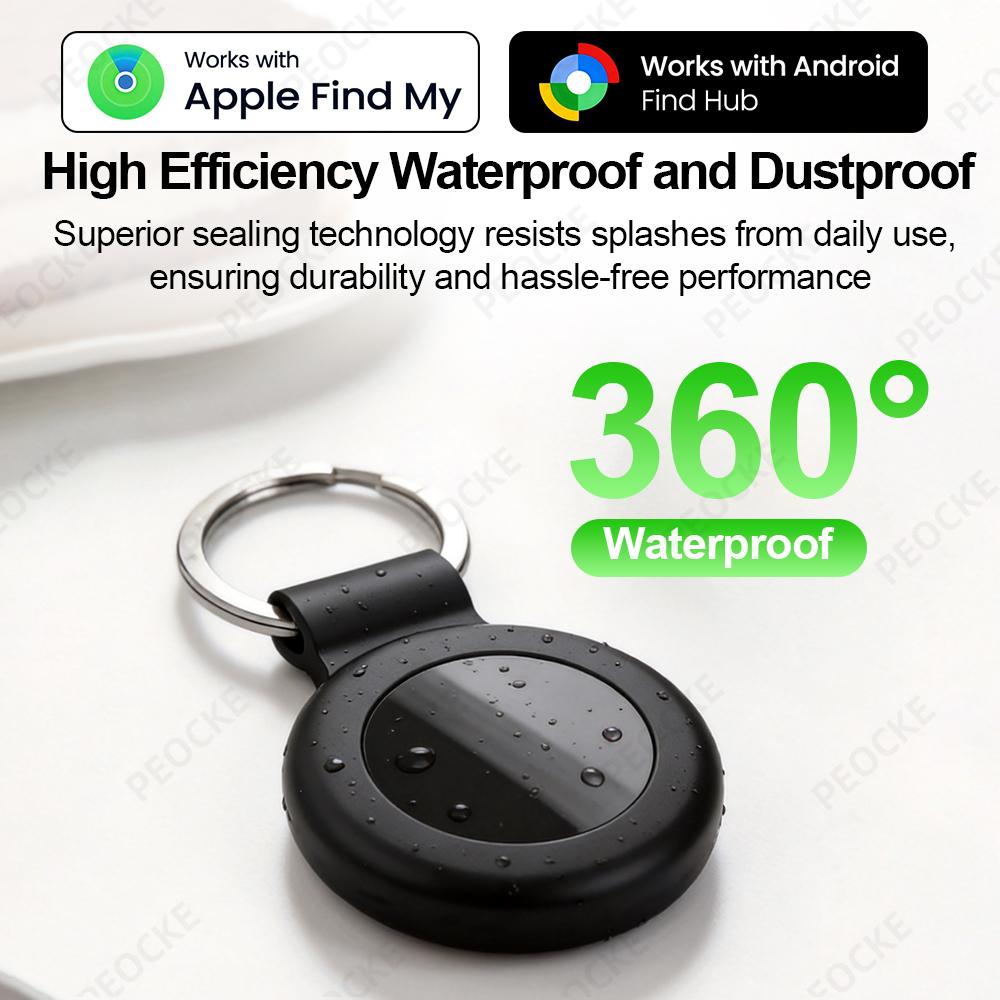 Dual System Smart Location Tag Alternative To AirTag Anti-Lost Bluetooth GPS Tracker Works with Apple Find My Google Find Hub