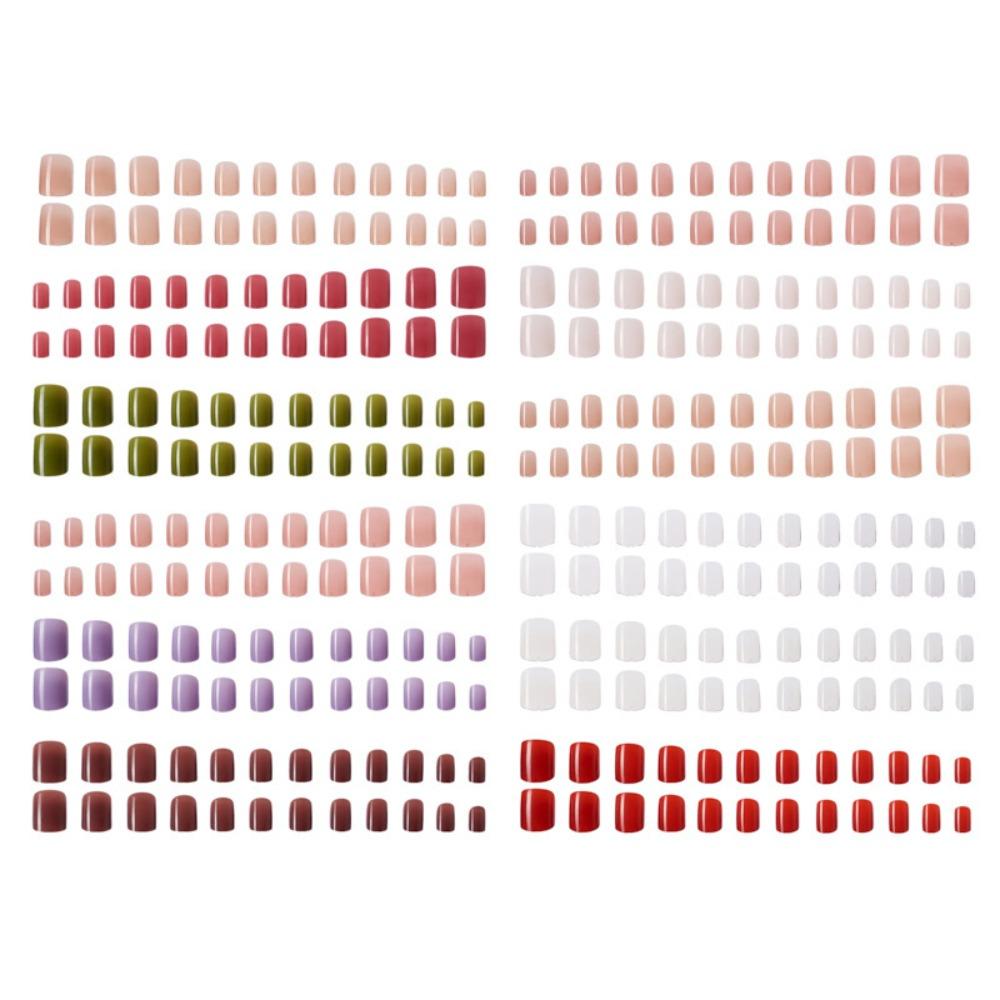 288pcs French Fake Nails Short Nail Tips Detachable False Nails for DIY