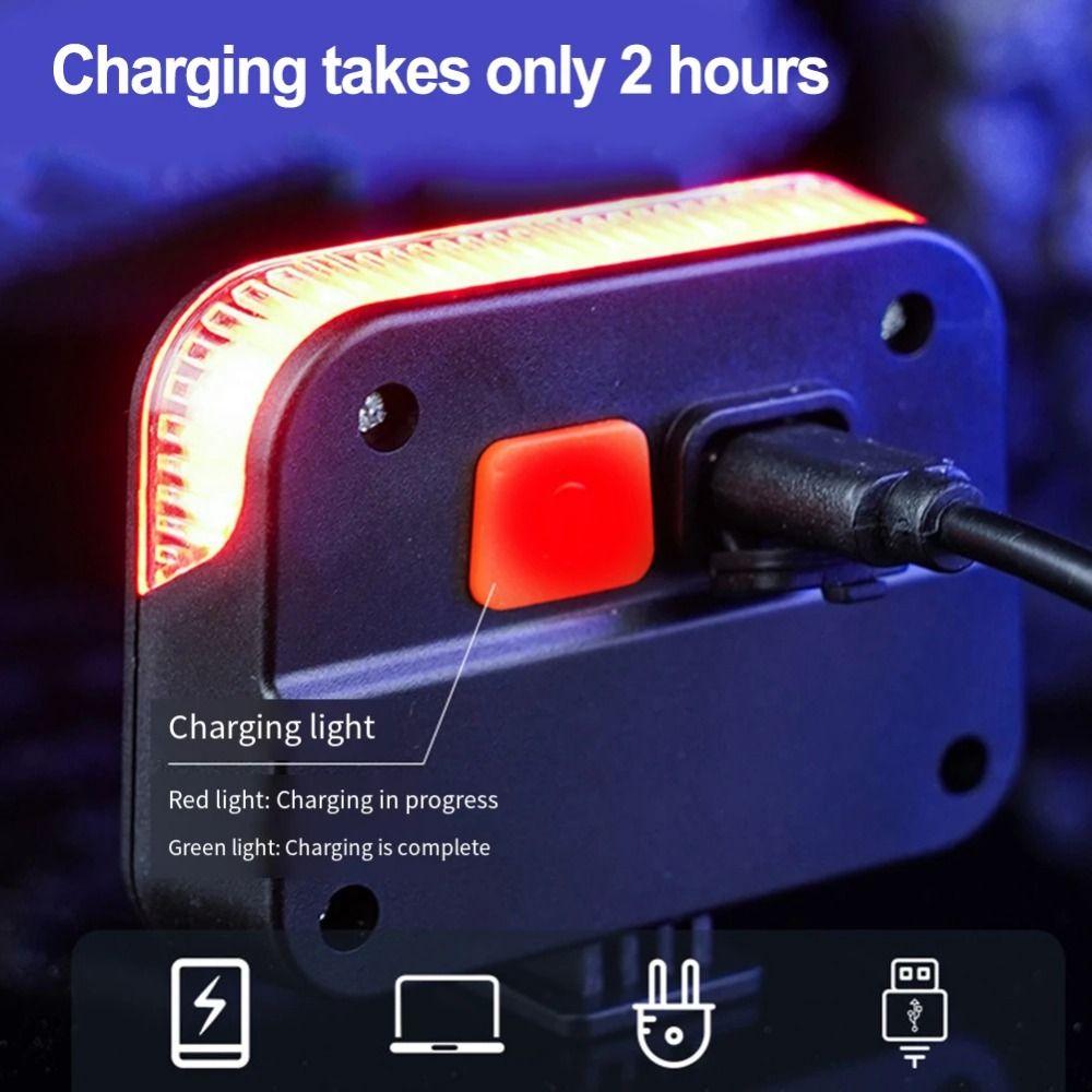 Foldable Bike Solar Taillights Waterproof Emergency Warning Lights  Mountain Road Bike
