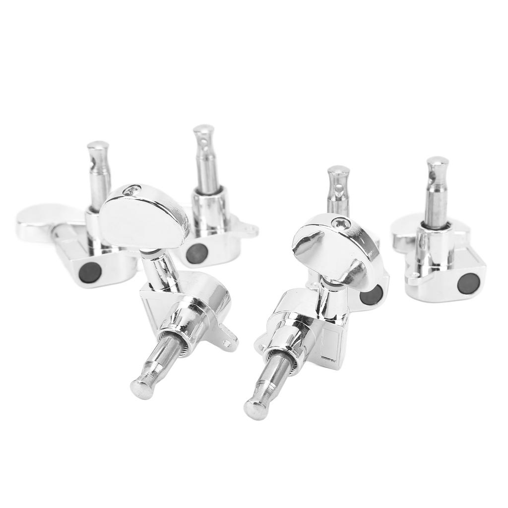 3R3L Gitarren Locking Mechaniken Halbkreis Kopf Schwerlast Internes Getriebe Schräge Winkel Saitenstimmwirbel Silber