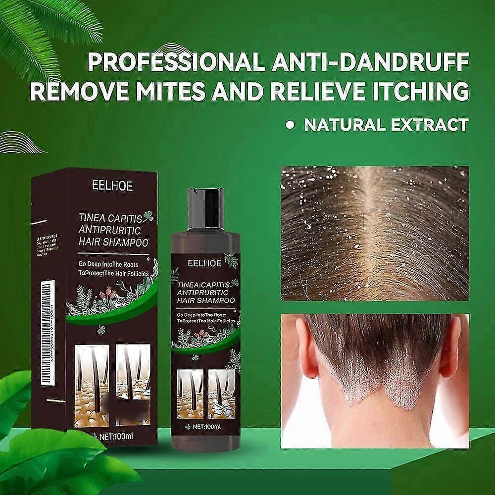 EELHOE Anti-tinea and Anti-itching Shampoo, Anti-hair Loss, Refreshing, Oil-controlling, Anti-dandruff and Anti-itching Shampoo