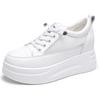 Women Casual Shoes Genuine Leather White Shoes Women Thick Sole Sneakers Mesh Women's White Sneakers Increased Platform Shoes