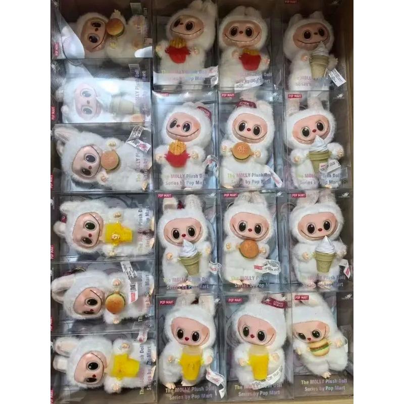 New Labubu Eat A Burger Together Vinyl Series Blind Box Anime Kawaii Figure Room Decoration Mystery Box Kid Gift