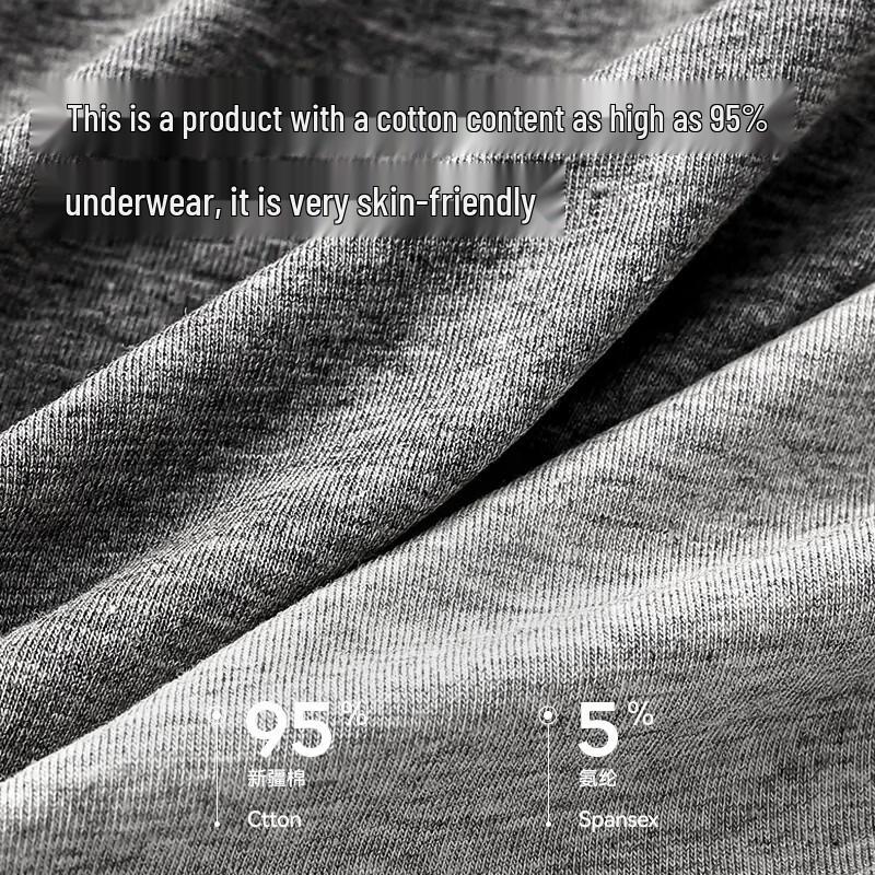 Men's Pure Cotton Antibacterial Boxer Briefs