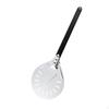 Perforated Pizza Peel Lightweight with Hanging Loop for Home Cooks L Blk Handle