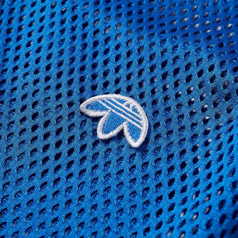 Adidas Originals X Alexander Wang Logo Patch Zip Retro Sports Stand Collar Jacket Men Jacket Blue CV5288