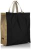 Tote Bag with Peter Pattern Square Shopping Tote Bag Black [Peter Rabbit] Print, (A4 Compatible), 1809-0647-02, 0647,
