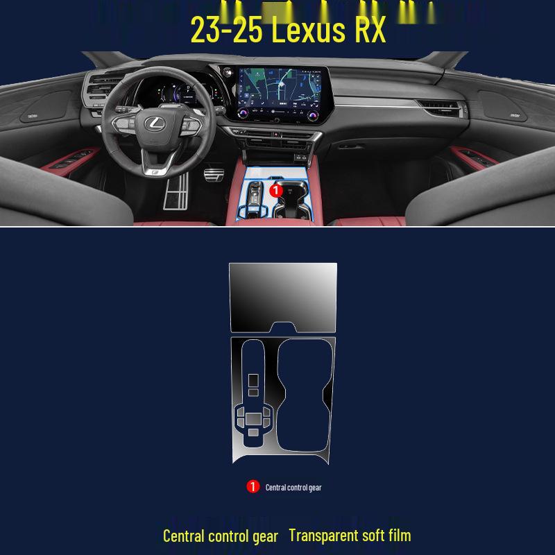 2025 Lexus RX 350h Interior Protection and Navigation Tempered Glass Film for Center Console