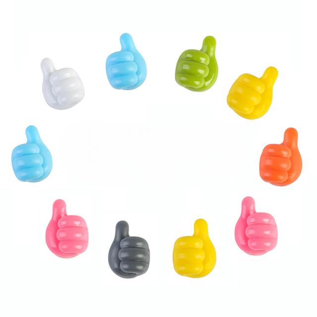 

Силиконовые настенные крючки для большого пальца, самоклеящиеся зажимы для кабеля, держатель шнура для стола, многофункциональные настенные вешалки, крючки для хранения, вешалка для ключей 10pcs
