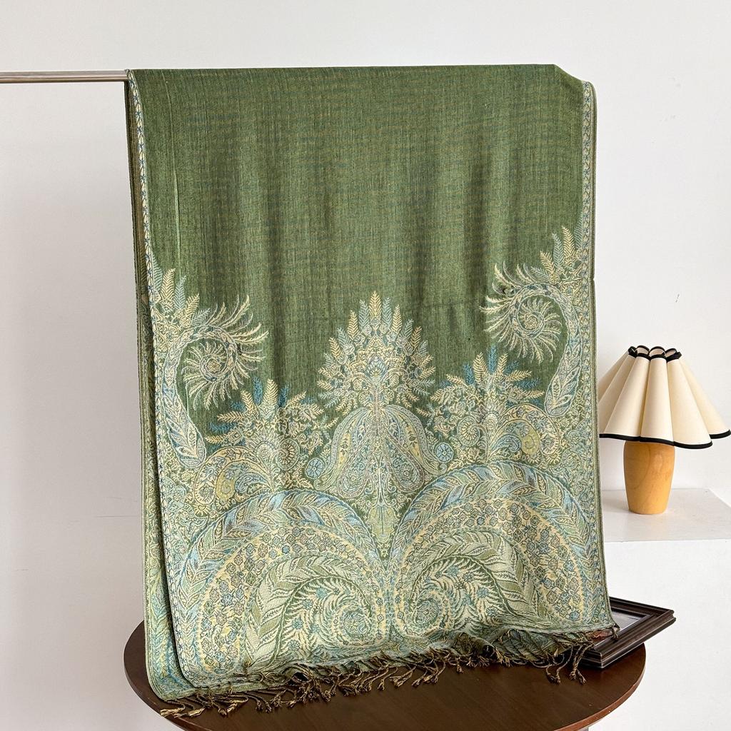 Ethnic Style Personalized Tassel Shawl Ladies' Air-conditioned Room Office Warm Creative Palace Patterned Scarf Trendy