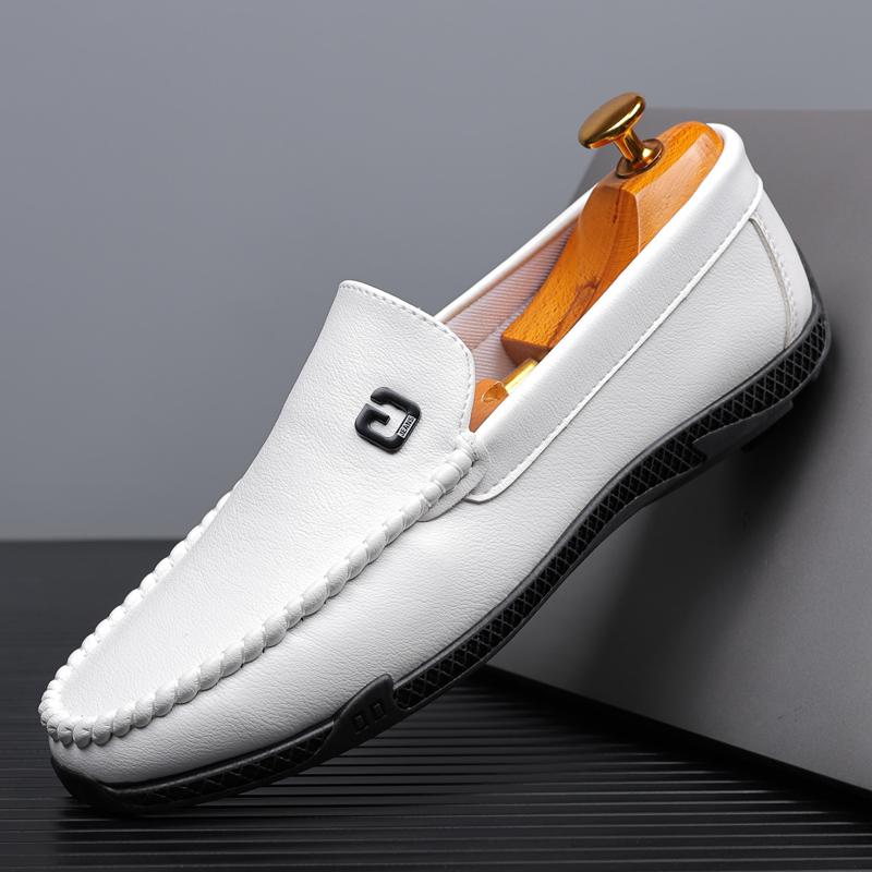 Leather Men Casual Shoes Slip On Formal Mens Loafers Luxury Brand Dress Shoes Comfortable Moccasins Soft Male Driving Shoes