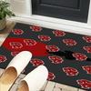 Anime Red Clouds On Black Background Office Rug Chair Mat, Game Carpet, Suitable for Front Door, Bedroom, Living Room, Desk, Holiday Gift