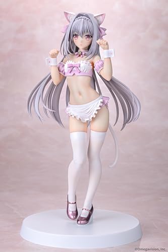 Q-six Tsuki Ni Yorisou Otome No Sahou Sakurakoji Luna Cat Ear Maid Sakura Color Ver. 1/6 Scale PVC Painted Complete Figure