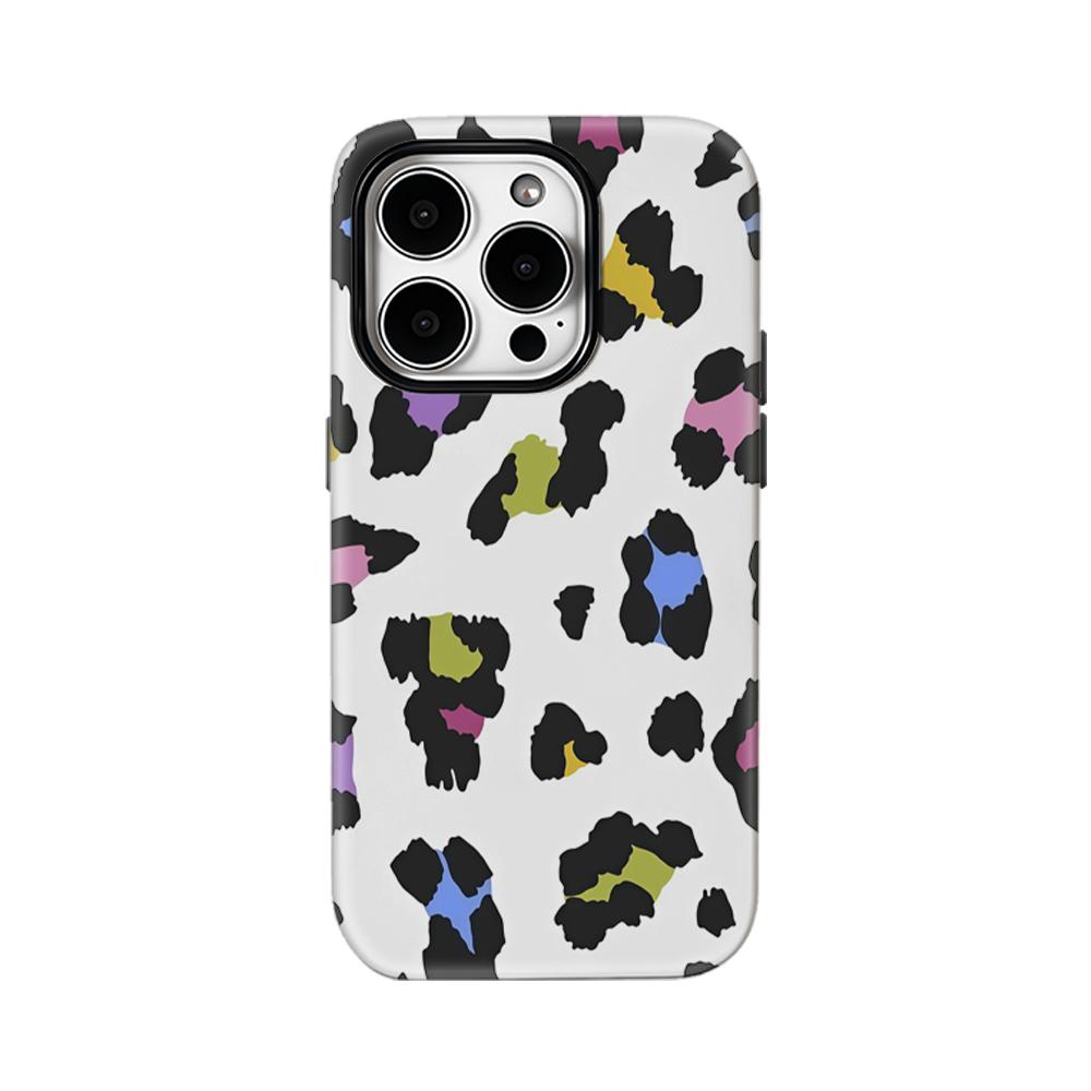 Colorful Leopard Spots Phone Case for IPhone 17AIR 16E 16 15 14 13 12 11 17 Pro Max Plus Double-layer Back Cover