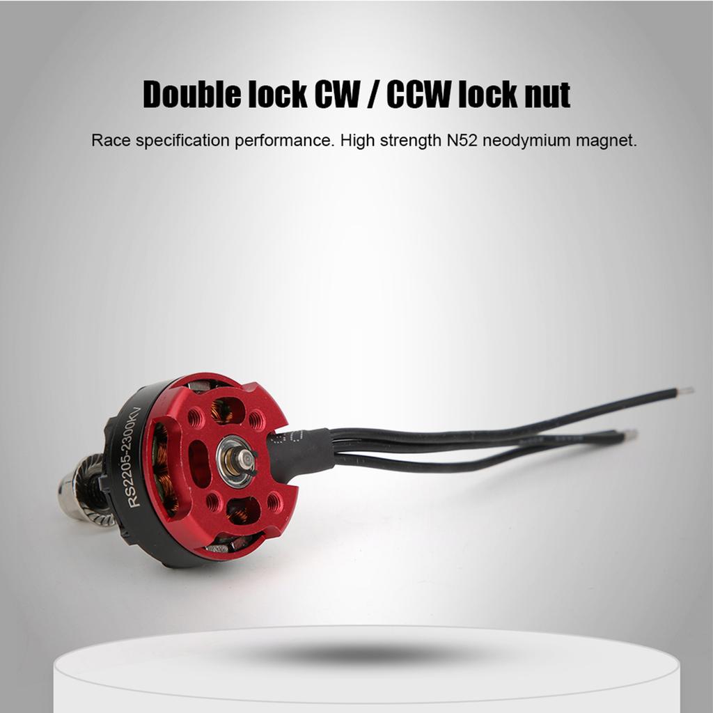  2205 2300KV Brushless Motor CW with Silver Nut KSX3566 for   Racing Four Wheel Drive   Multicopter(Red )