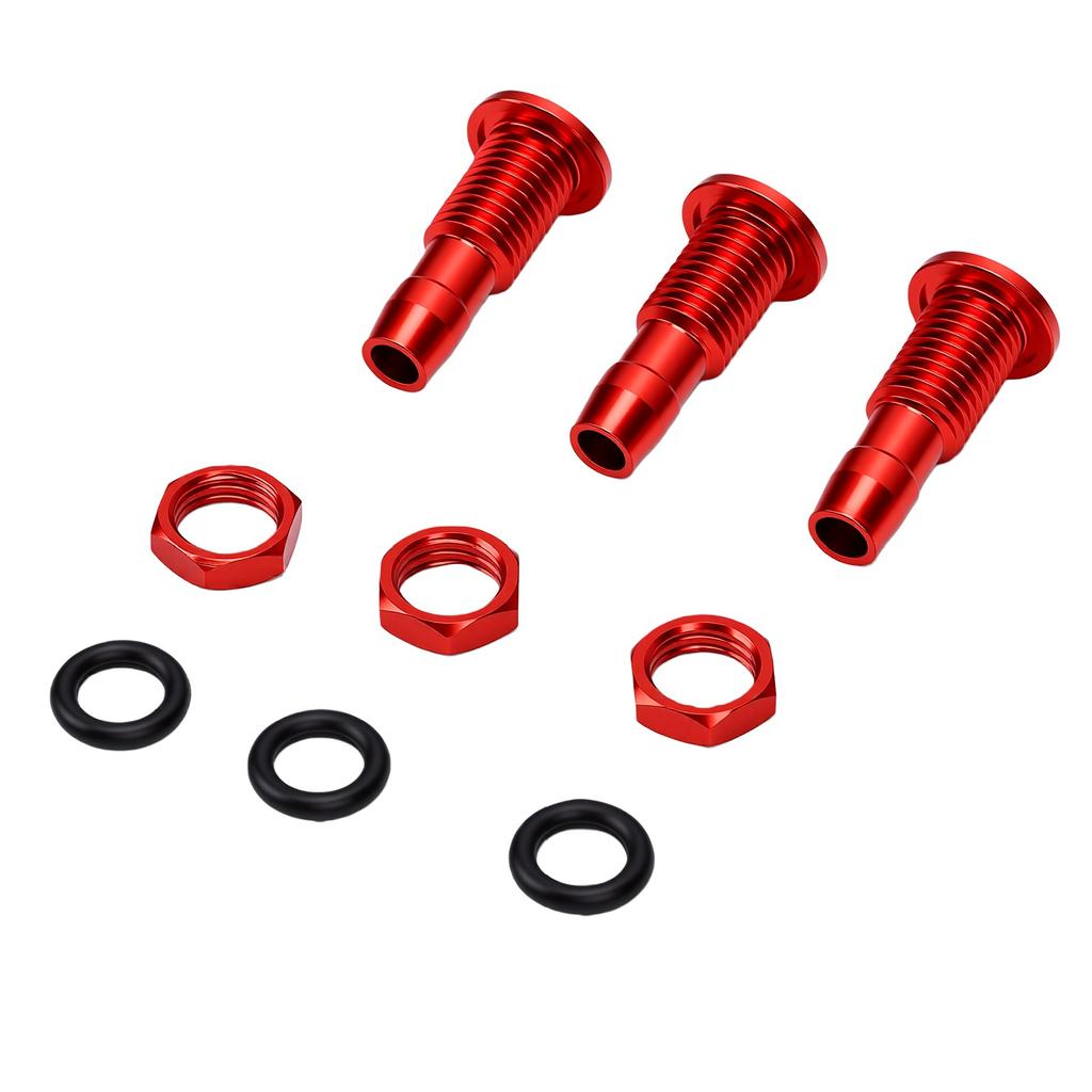 3 Set Water Outlet Faucet Drain Spout Connector Aluminum Alloy Water Outlet Nozzle for RC Boat Cooling System