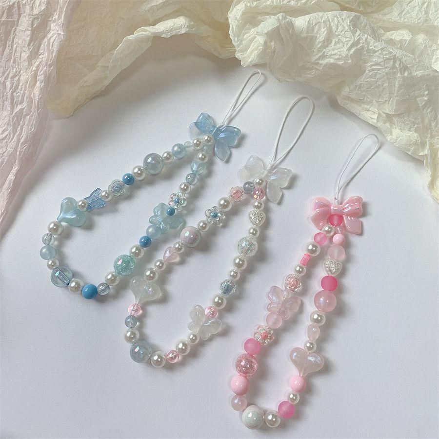 Minimalist Girly Phone Case Chain Trendy Women Versatile Bag Pendant CCD Camera Chain Trendy Women Ins Bowknot