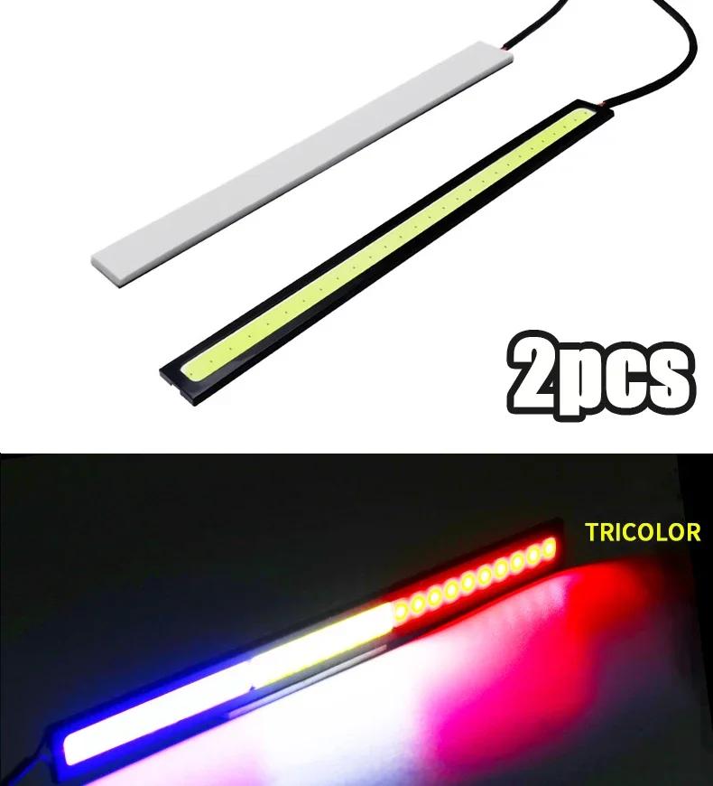 

2/4 шт ультратонкие яркие светодиодные автомобильные дневные ходовые огни COB SuperBright с низким потреблением энергии автомобильные противотуманные фары DRL 12 В DRL лампы