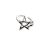 Exaggerated Personality Silver Color David Star Rings For Women Wedding Jewelry Adjustable Antique Finger Ring Anillos