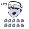Outdoor Face Guard Reusable Carbon Filter Dust Mask with Adjustable Goggles, 6-Layer Protection 10 Filters, Breathing Valve, Eye
