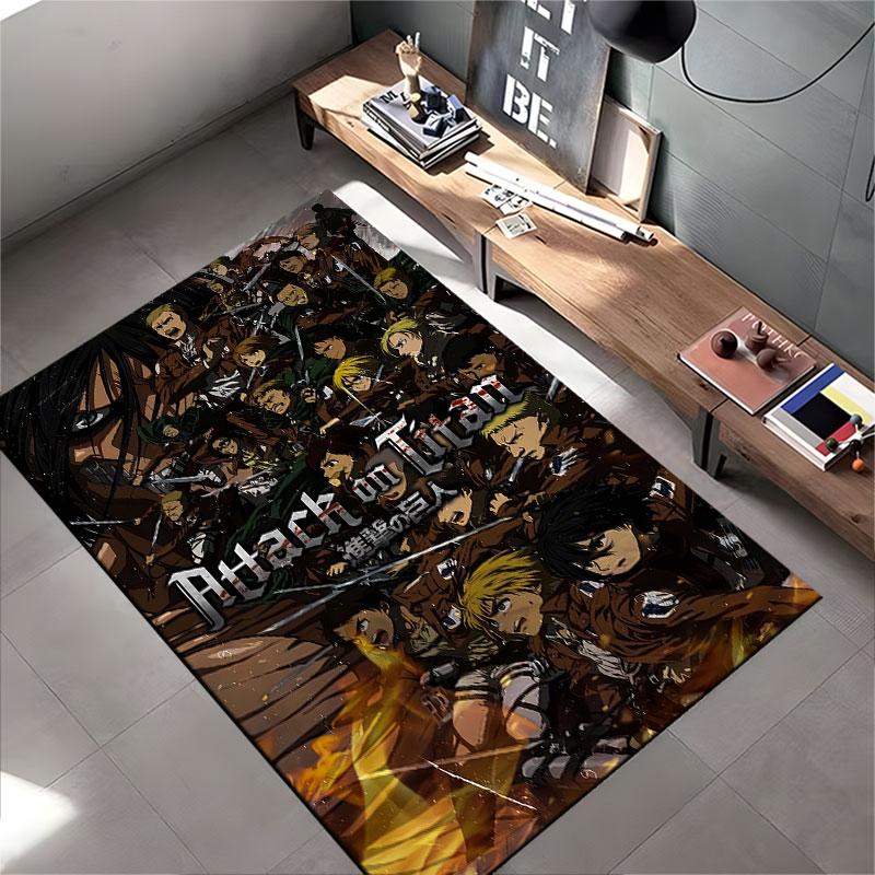 Attack on Titan Anime Carpet suitable as a non-slip mat for the living room or bedroom sofa