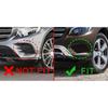 Front + Rear Chrome Fog Light Cover Surrounds For 2016- Mercedes GLC X253