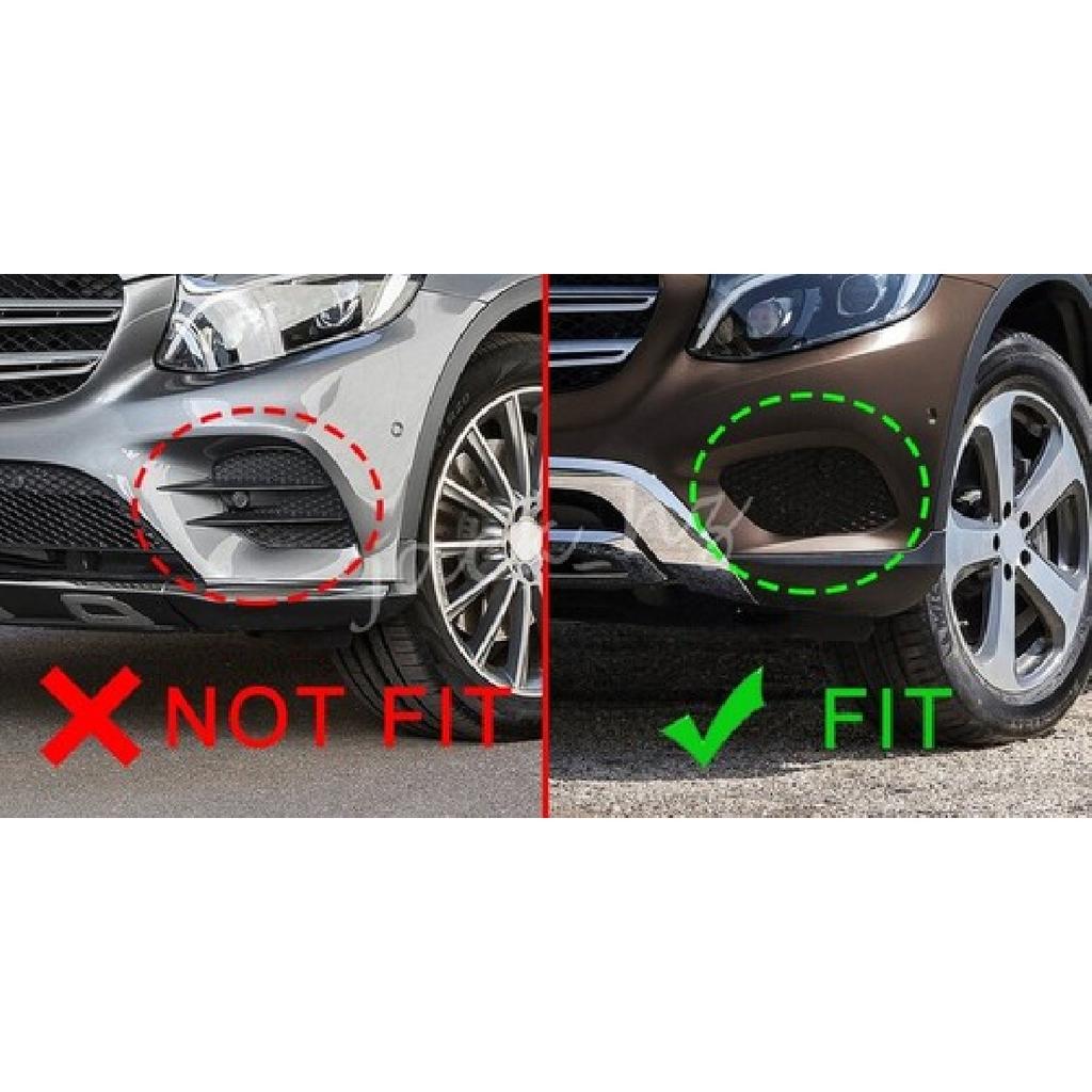 Front + Rear Chrome Fog Light Cover Surrounds For 2016- Mercedes GLC X253