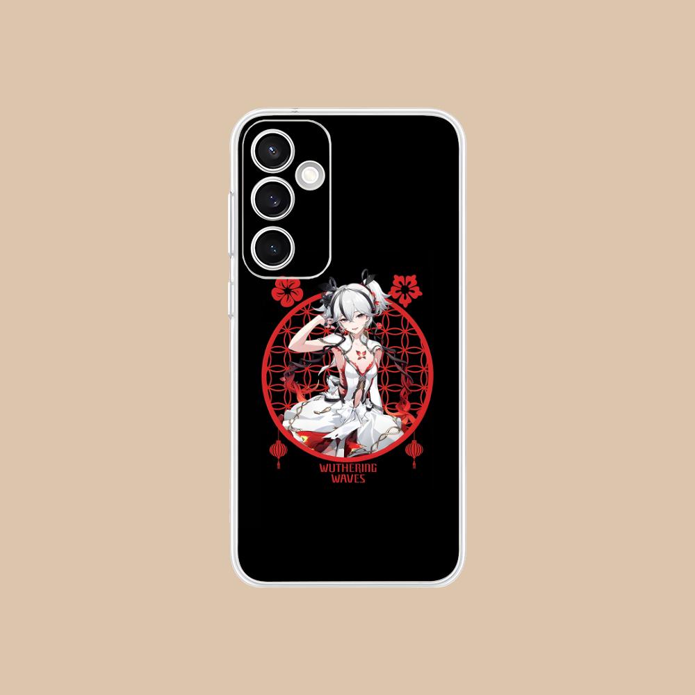 Wuthering Waves Camellya Phone Case for Samsung Galaxy S25 S24 S23 S22 S21Plus FE Ultra Clear Colorful Cover Cellphones Pretty