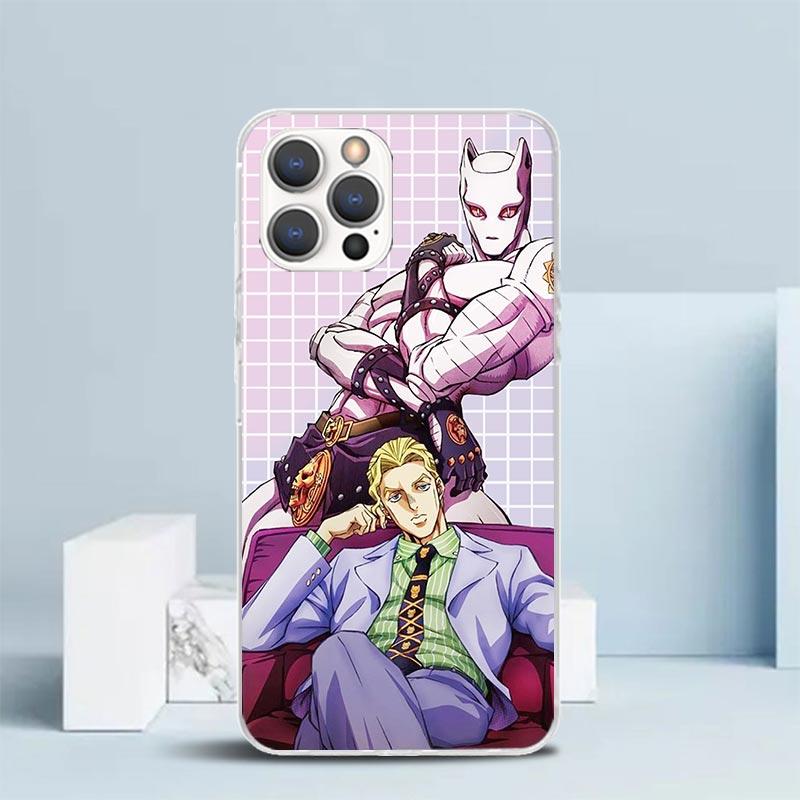 

Чехол для телефона JoJo Adventure Killer Queen для IPhone 16 17 Air 16E 15 14 Plus 13 Mini 12 11 Pro Max 7 8 + SE 2020 Мягкий ТПУ Задняя крышка iPhone 14 Plus