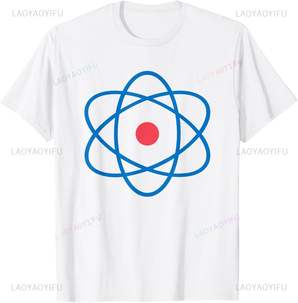 Graphic Birthday Gift  Atom Retro Style Science T-Shirt Men Clothing Streetwear Graphic T Shirts  Anime Tshirt