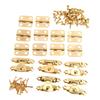 15Pcs/set Antique Bronze/Gold Furniture Cabinet Hinges withJewelry Wooden Box Case Toggle Hasp Latch Iron Vintage Hardware