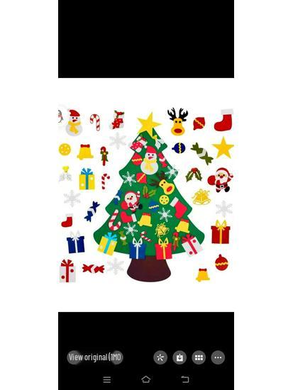 Children's DIY Felt 3D Christmas Tree with Handmade Ornaments