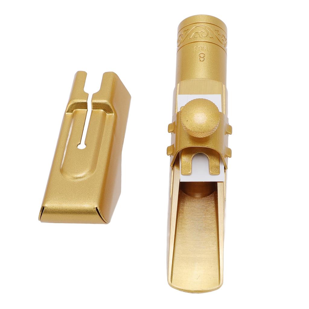 Altsaxophon Mundstück mit Kappe Metall Messing für Profis Anfänger Saxophon Ersatzteile Zubehör 8C