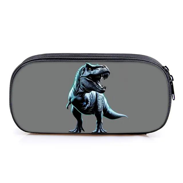 Hot Sales Dinosaur Print 3D Cartoon Layered Pencil Case & Pen Bag Best Gift for Boys/Girls School Supplies