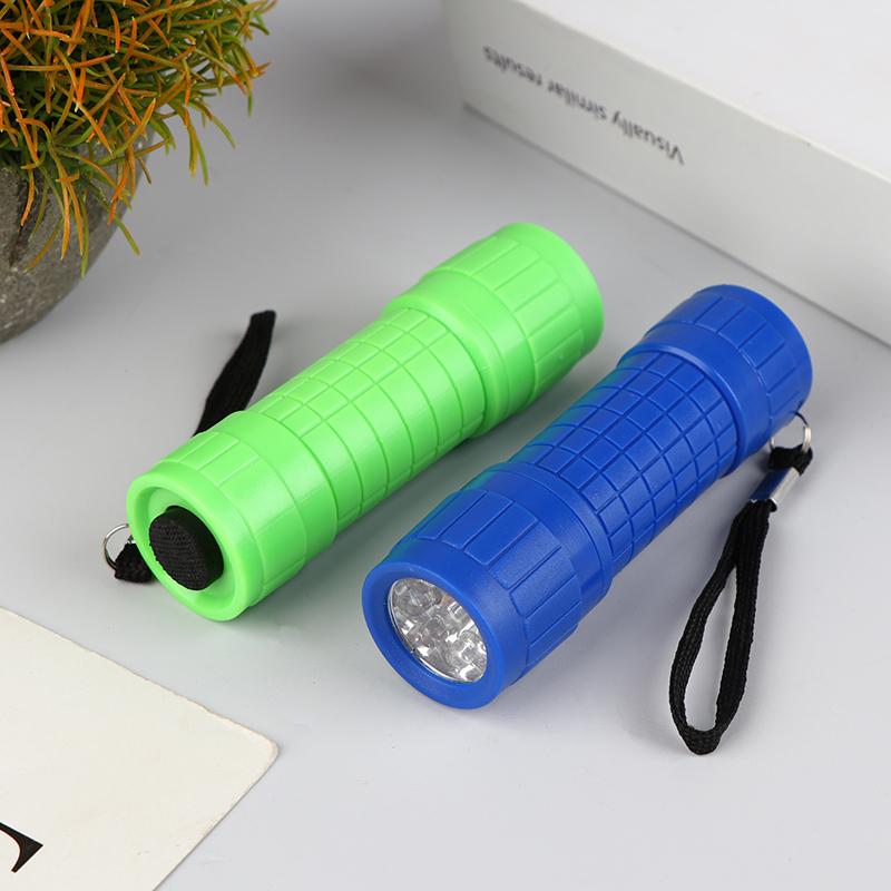 Mini Portable ABS Multifunctional Mini Strong Light Flashlight 9Leds Use AAA Battery Flashlight Camping Emergency Flashlight