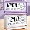 Kids Alarm Clock with Button High Volumes Visual Timers Indicators Rechargeable LCD Display Digital Clock Night Light