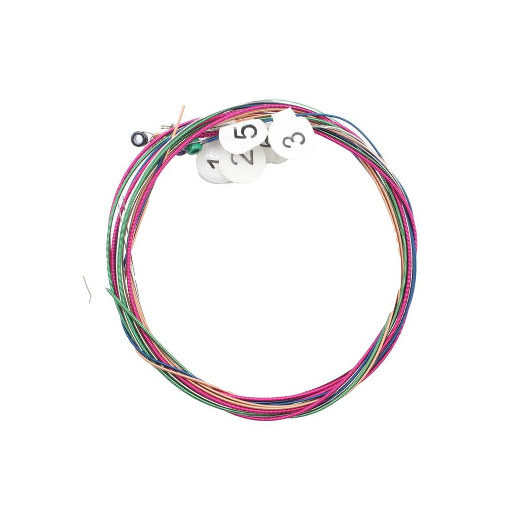 6 Teile/satz Akustikgitarrensaiten Regenbogen Bunte Gitarrensaiten EA Für Akustische Folk-Gitarre Klassische Gitarre Multi Farbe Teile