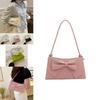 Sophisticated Bowknot Handbag For Women 2024 Summer Street Style Medium Crossbody Bag In Pu Leather