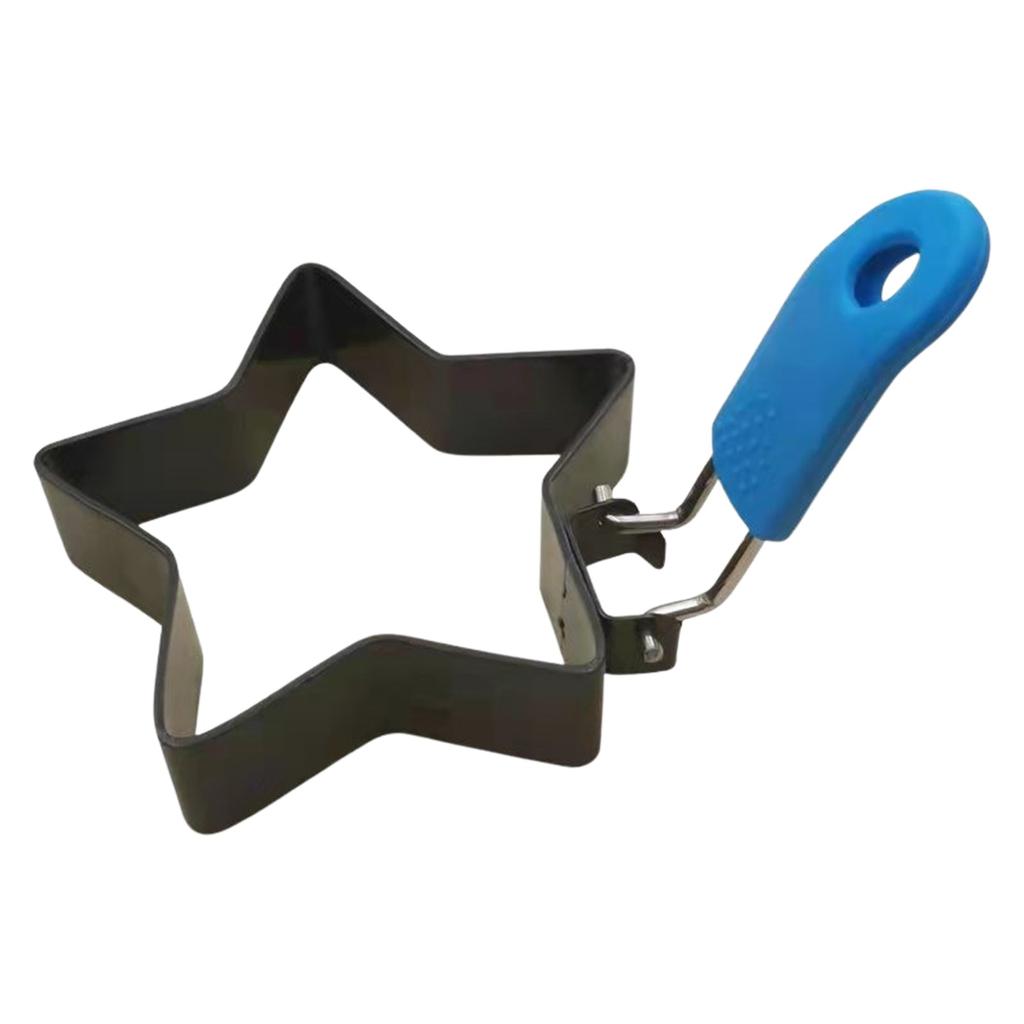 Egg Ring With Foldable Handle, Stainless Steel Heart Shaped Egg Rings For Frying Eggs, English Muffins, Cooking Breakfast Sandwich Burger