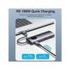 Docking USB Tipo-C Vention TQVHB- 2xHDMI- 3xUSB- 1xRJ45- 1xLector de Tarjetas- 1xUSB Tipo-C PD- Gris