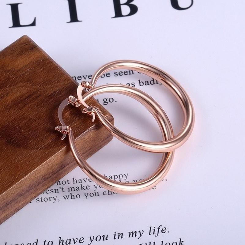 

Женские модные серьги Простые серьги-кольца для вечеринки, свадьбы, подарок, ювелирные изделия ярко-розовый