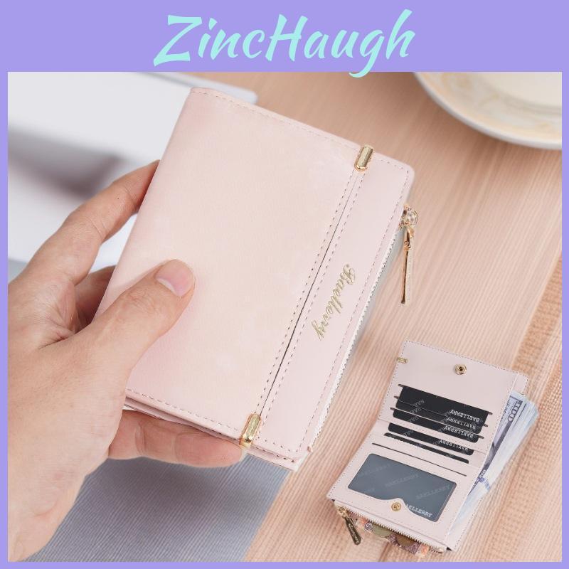 Ladies Short Wallet With Pu Material And Antitheft Feature For Daily Use