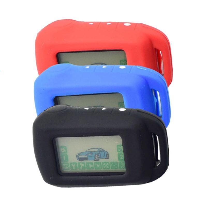 A94 LCD Remote Control Keychain + Silicone Key Case Body Cover for Russia Starline a94 Two Way car alarm system