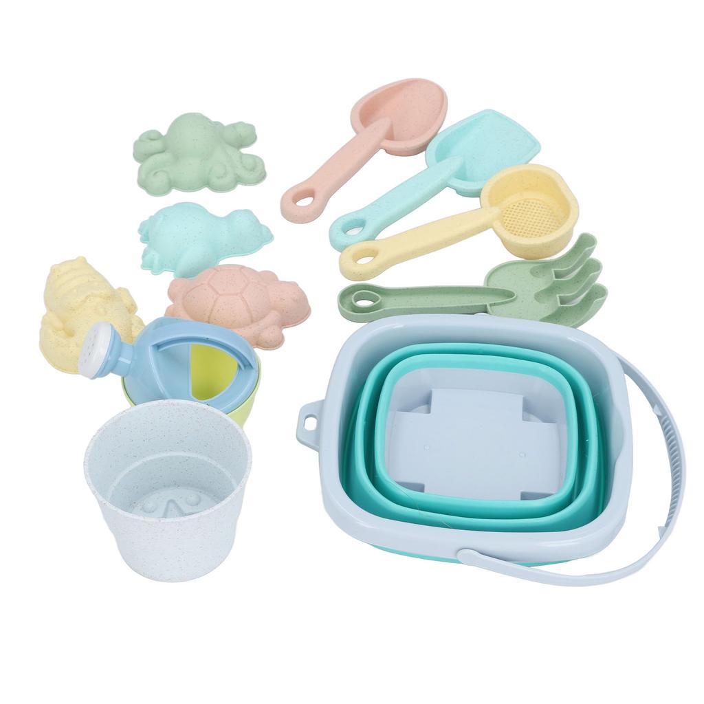 Beach Toys Set Collapsible Sand Bucket and Shovels Set Interactive Kids Sand Toys for Beach Party   Activities