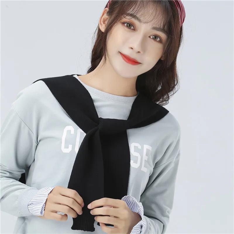 Women Striped Fake Collar for Women Solid Detachable Collars Removable Shawl Sweater False Collars Cape Sholder with Sleeves