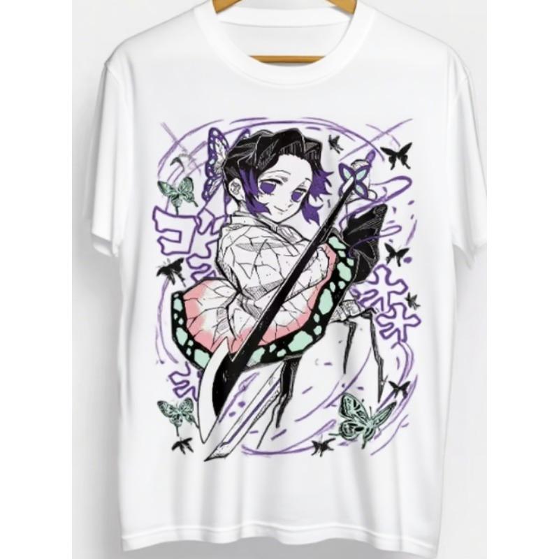 

Тренды Лето 2025 Косплей Нейтральная Футболка Шинобу Кочо Клинок Рассекающий Демонов Kimetsu No Yaiba Аниме Мягкая Футболка Все Размеры Харадзюку 4XL