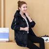 Women's Spring and Autumn Hooded Cowboy Short Coat Loose Korean Style Embroidered Casual Jacket