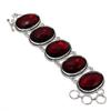 Wunderschönes rotes Granat-Edelstein Handgefertigt 925 Sterlingsilber Armband, Rotes Granat-Armband für Ehefrau, Unisex-Armband, Hochzeitsgeschenke