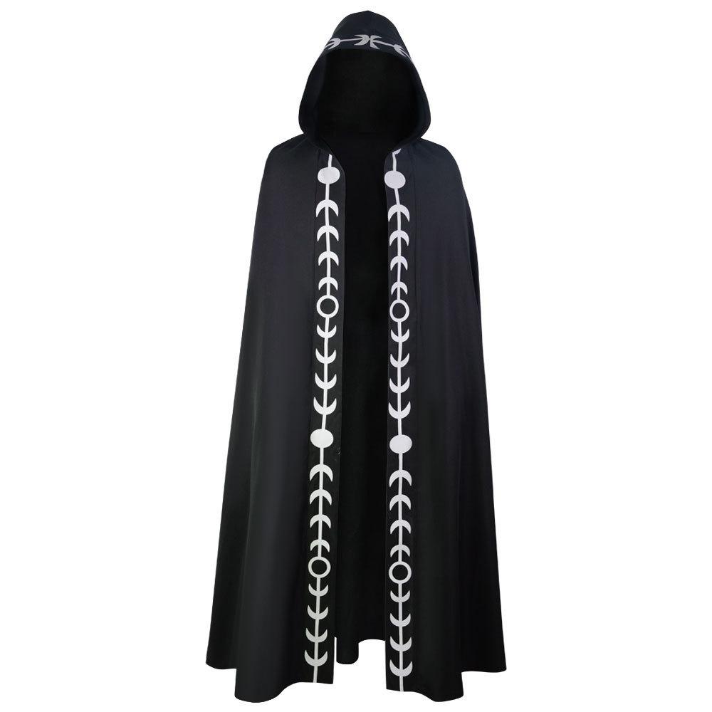 Mittelalterliche Renaissance-Kutte mit großer Kapuze für Halloween-Cosplay und Bühnenauftritte