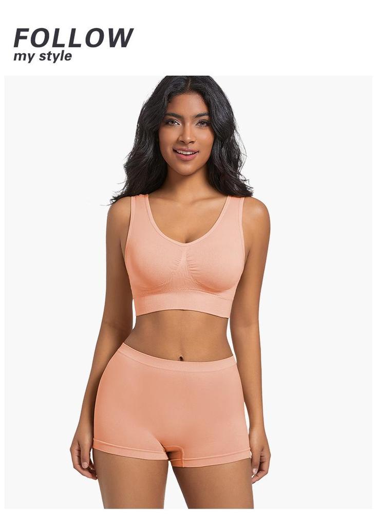 Plus Size Women's Wire-Free Sports Vest with Anti-Shock and Side Bust Control